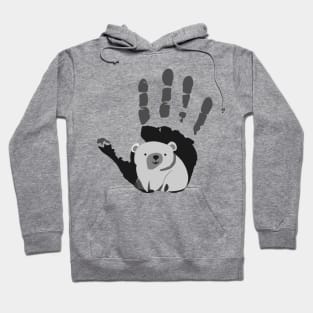 Bear Hand Dark Gray Hoodie